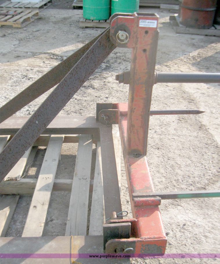 image for item 3085 Three point bale spike with fork lift attachment
