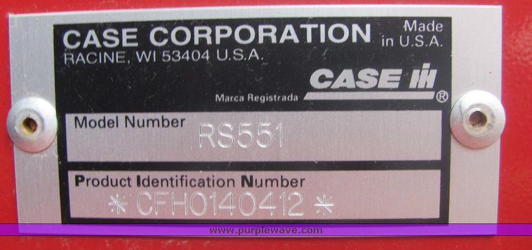 image for item 3233 Case RS551 round baler