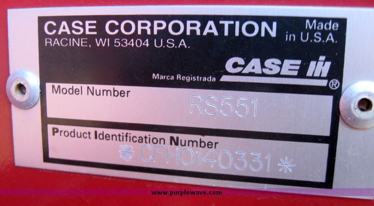 image for item 3407 Case RS551 round baler