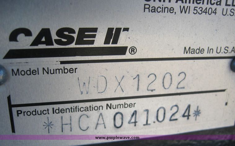 image for item 3924 2005 Case IH WDX1202 self propelled swather