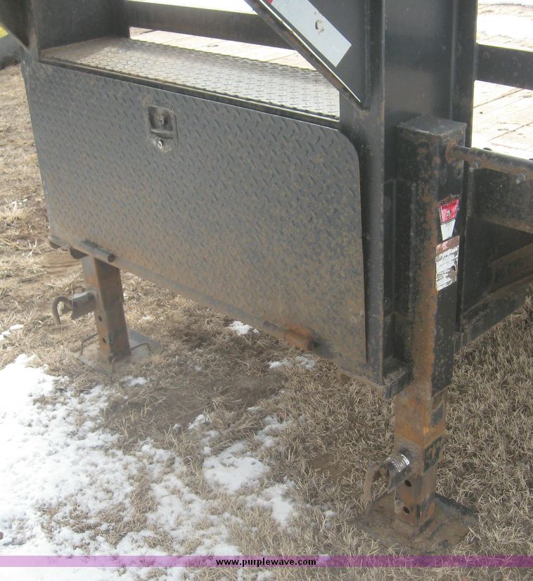 image for item 3937 2007 Brute flatbed gooseneck trailer