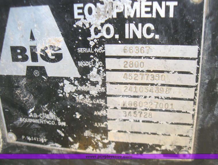 image for item 5661 1996 Big A 2800 self propelled sprayer