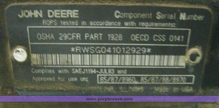 image for item 6000 1995 John Deere 8770 4WD Tractor