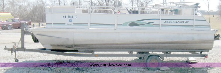 image for item 5703 1996 Pirate Generation II 20' pontoon boat