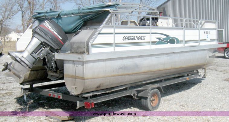 image for item 5703 1996 Pirate Generation II 20' pontoon boat