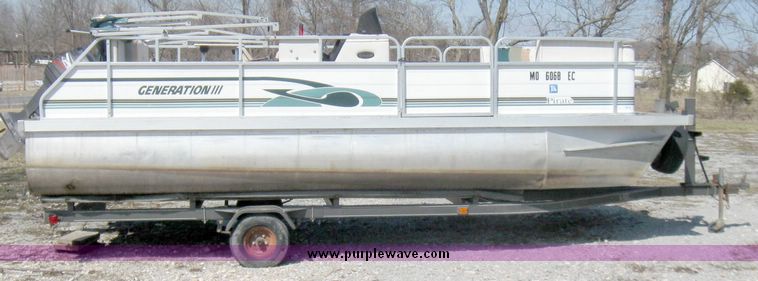 image for item 5703 1996 Pirate Generation II 20' pontoon boat