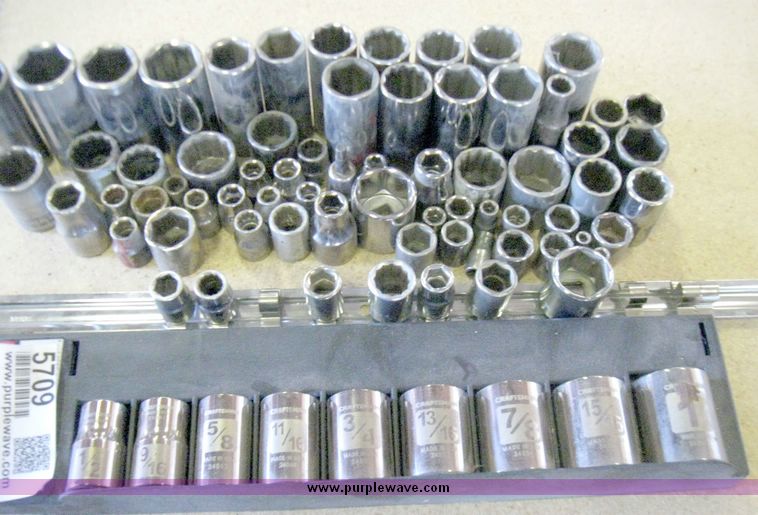 image for item 5709 Assorted 1/2", 3/8" and 1/4" sockets