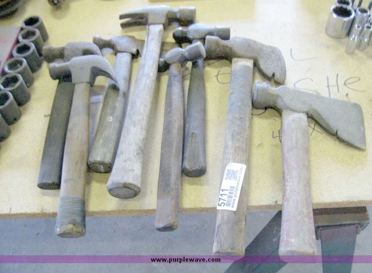 image for item 5711 (8) assorted hammers and hatchets