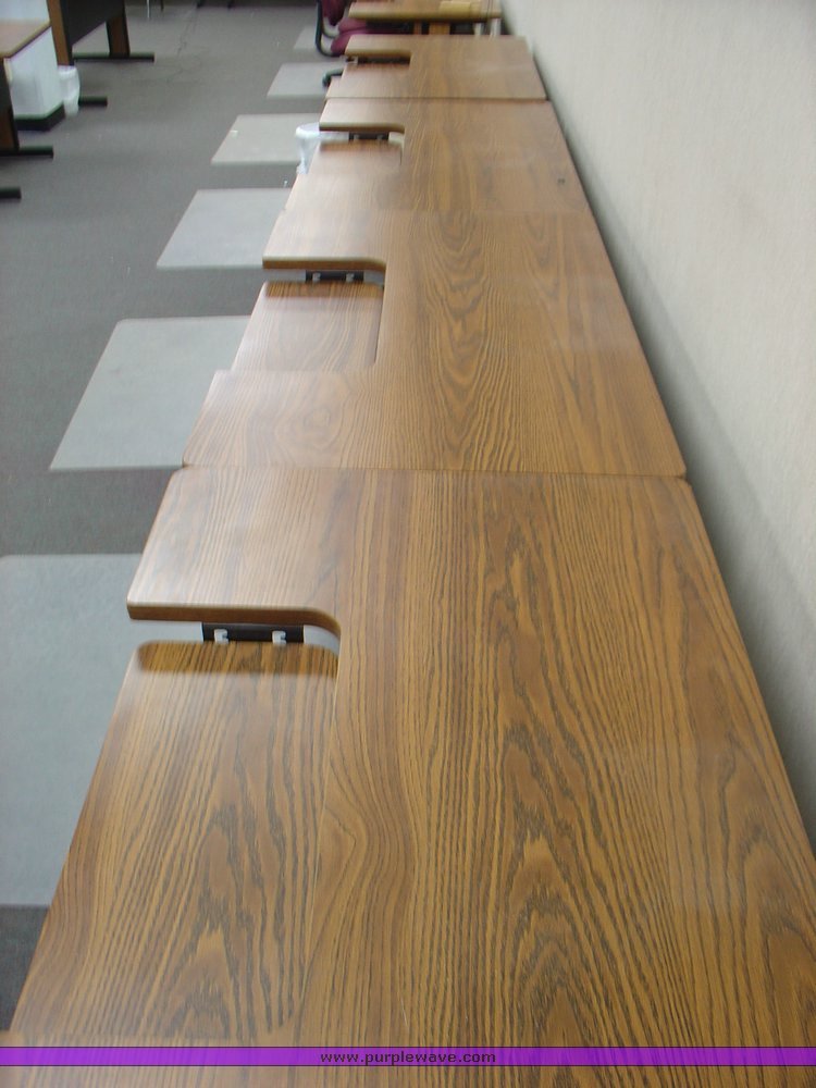 image for item 1502 (4) computer desks with adjustable keyboard tray