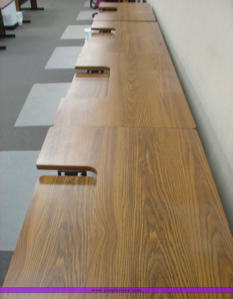 image for item 1503 (4) computer desks with adjustable keyboard tray