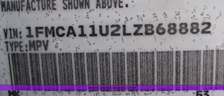 image for item 2090 1990 Ford Aerostar van