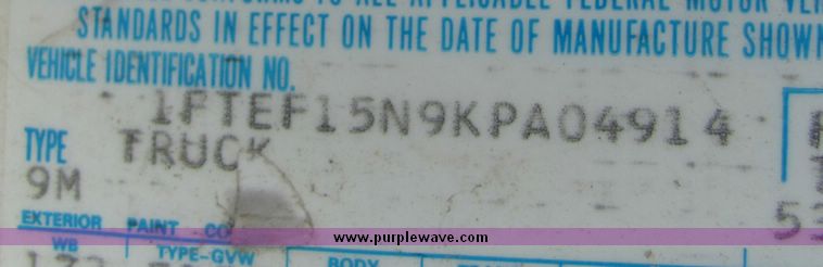 image for item 3425 1989 Ford F-150 pickup