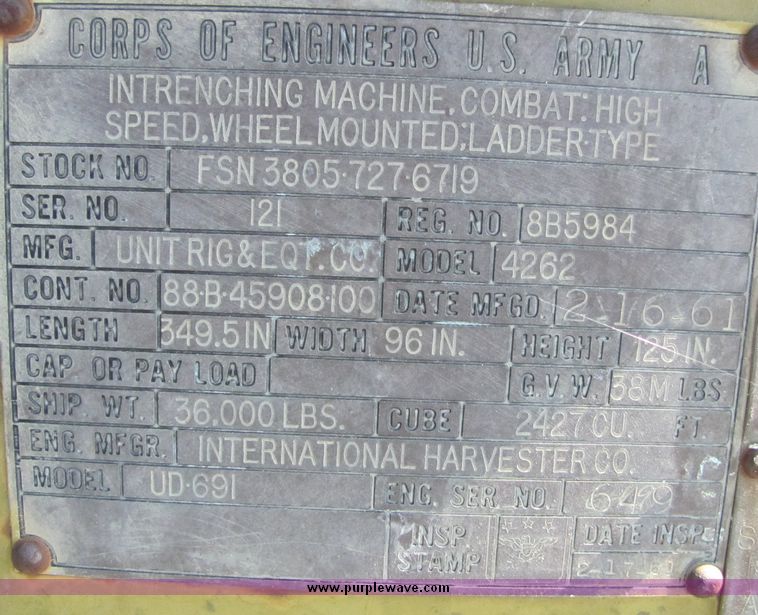 image for item 3433 FN 4262 trenching machine