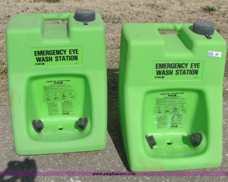 image for item 3436 (2) large plastic emergency eyewash stations