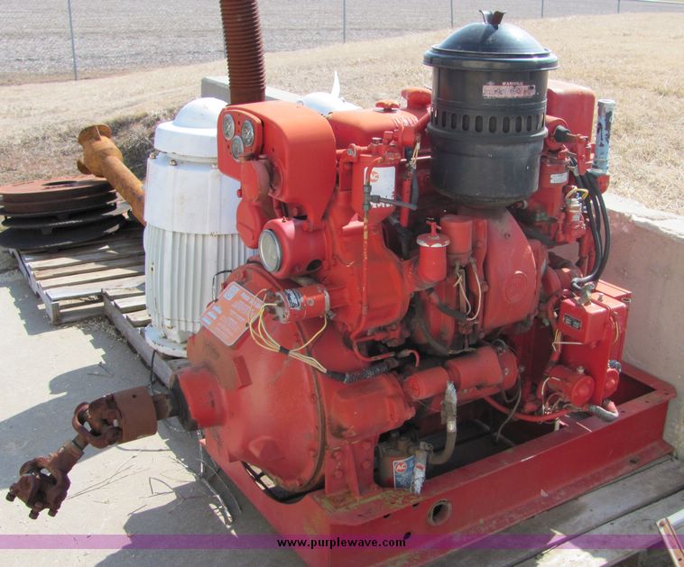 image for item 3437 Detroit RC306 four cylinder engine on stand