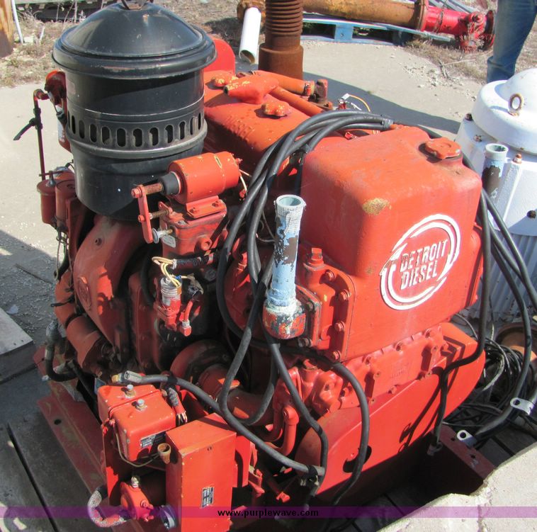 image for item 3437 Detroit RC306 four cylinder engine on stand