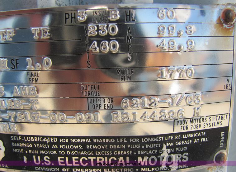 image for item 3438 (2) 40 hp three phase electric motors