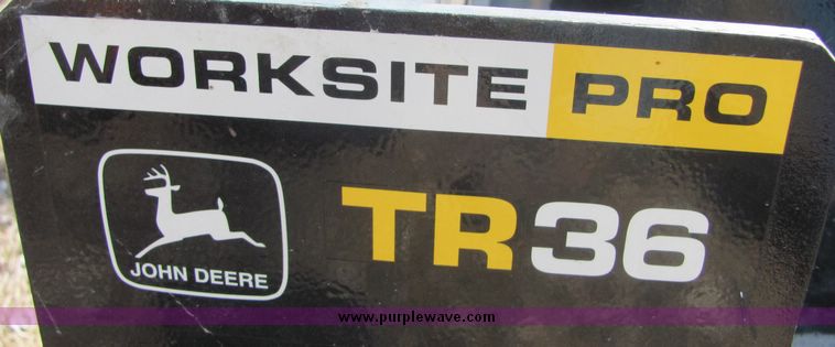 image for item 3449 2000 John Deere TR36 skid steer mount trencher