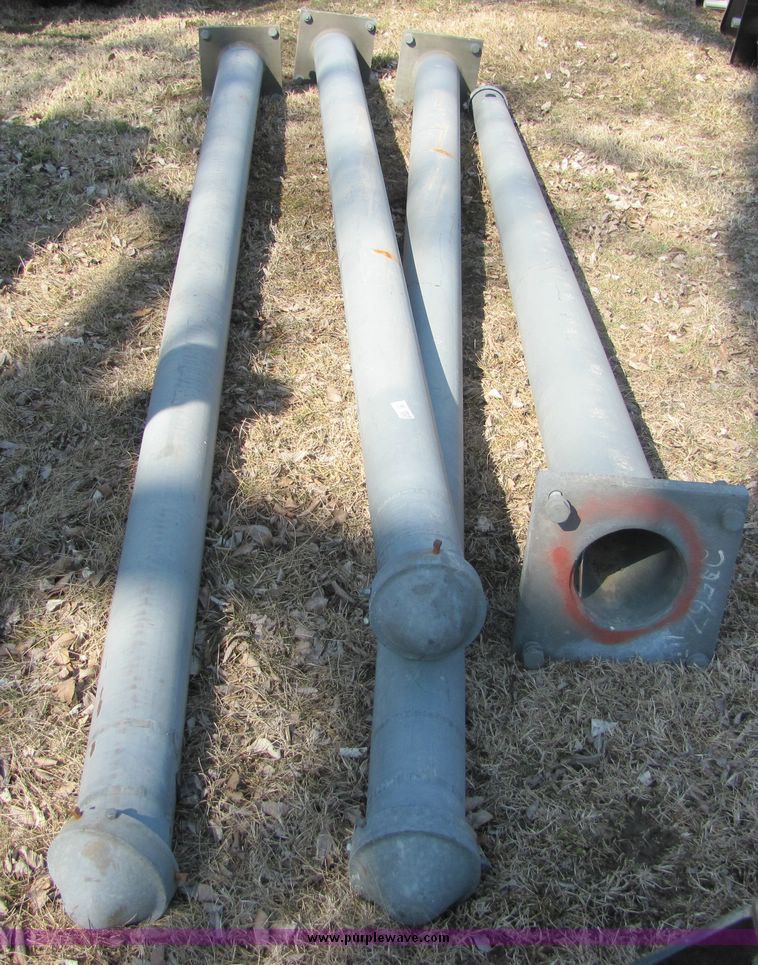 image for item 3458 (4) 14' galvanized light poles with caps