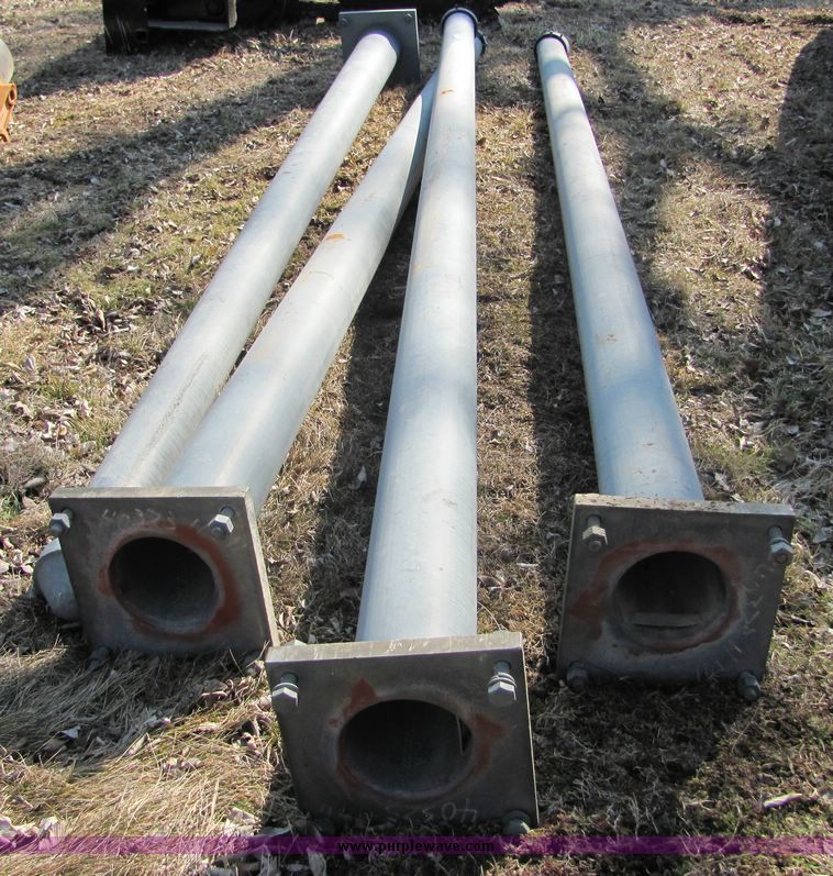 image for item 3458 (4) 14' galvanized light poles with caps
