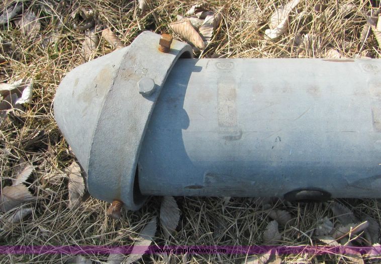 image for item 3458 (4) 14' galvanized light poles with caps