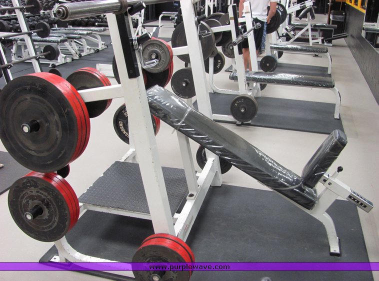 image for item 3481 Incline weight bench with Badger Magnum weights