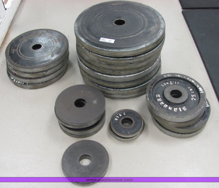 image for item 3487 (28) assorted plate style weights