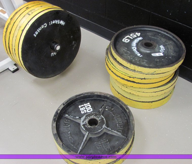 image for item 3490 (36) assorted plate style weights