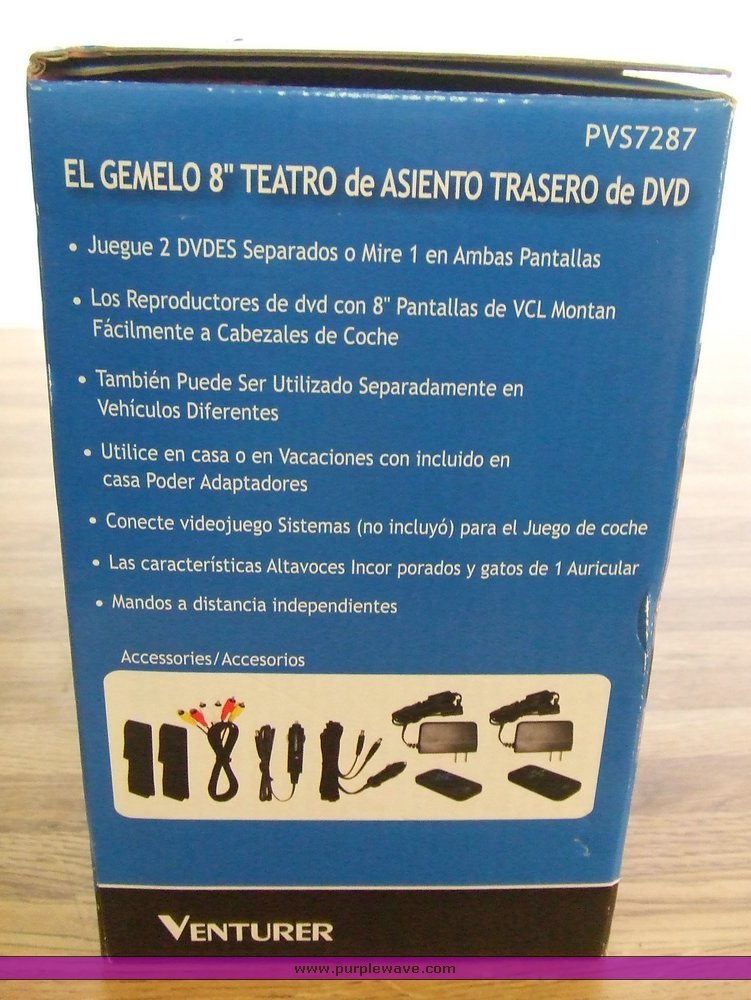 image for item 6549 Venturer Twin 8" DVD backseat theater