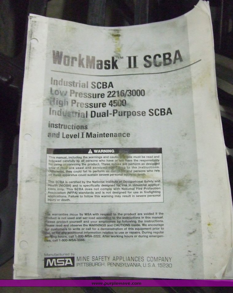 image for item 6690 MSA Ultralite II air mask with case and two tanks