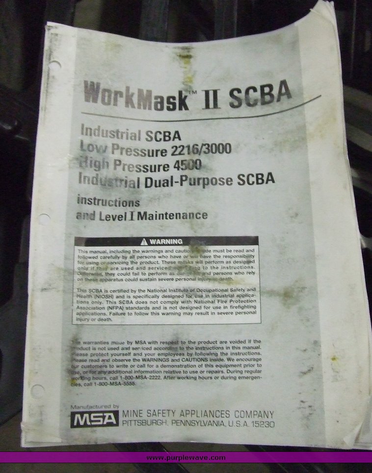 image for item 6691 MSA Ultralite II air mask with case and two tanks