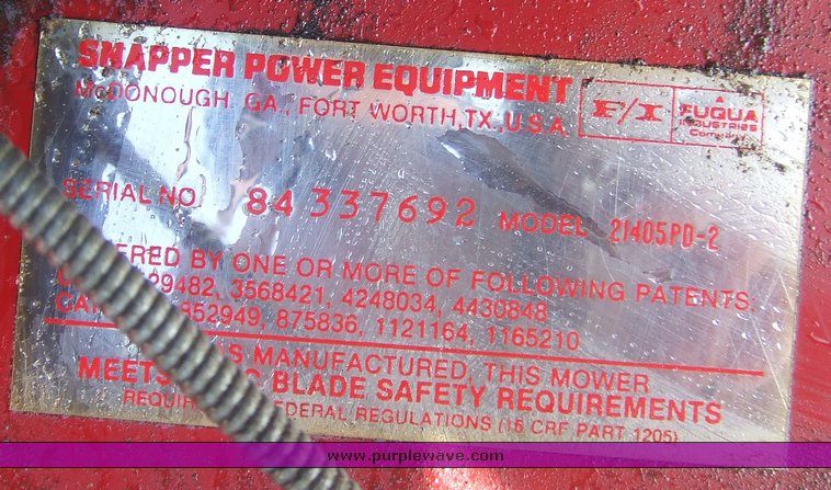 image for item 6698 Snapper push mower