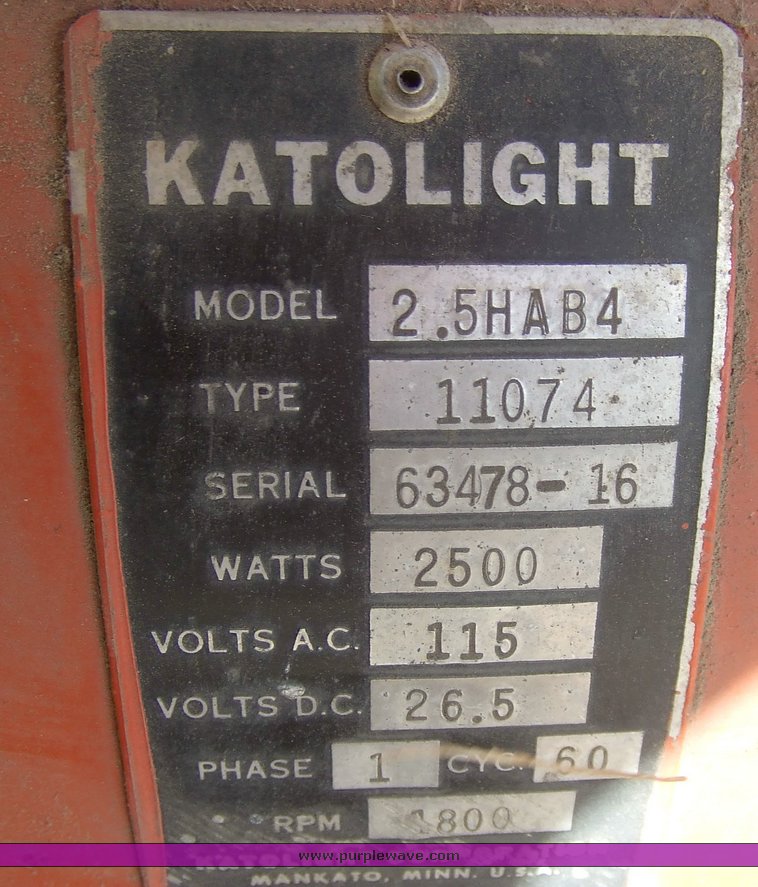 image for item 6701 Katolight Mankato generator