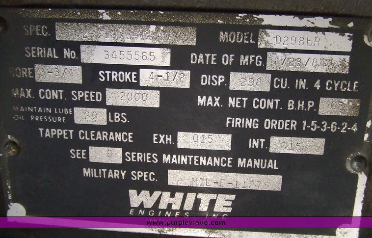 image for item 6702 1984 JR Hollingsworth 30 KW generator