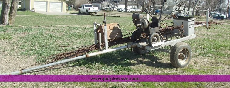 image for item 6703 Sewer auger with single axil trailer