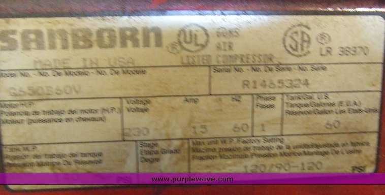 image for item 6710 Magna Force 60 gallon air compressor