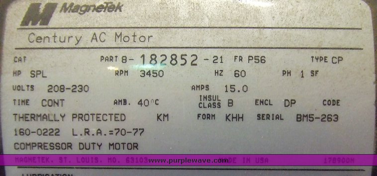 image for item 6710 Magna Force 60 gallon air compressor