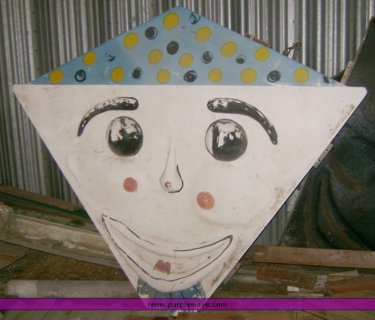 image for item 7030 (2) fiberglass playground ride faces