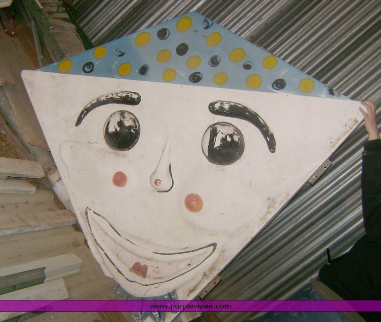 image for item 7030 (2) fiberglass playground ride faces