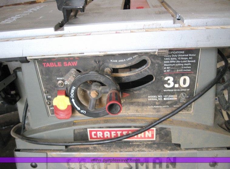 image for item 8975 Craftsman 10" table saw