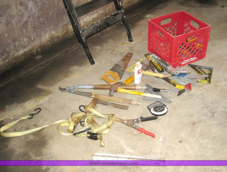 image for item 8976 Assorted hand tools and a Black and Decker Workmate