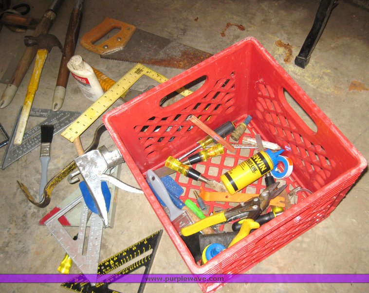 image for item 8976 Assorted hand tools and a Black and Decker Workmate