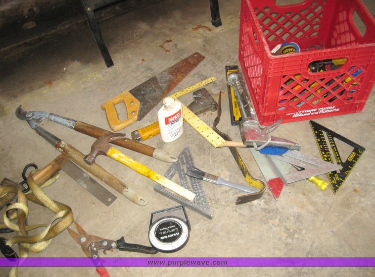 image for item 8976 Assorted hand tools and a Black and Decker Workmate