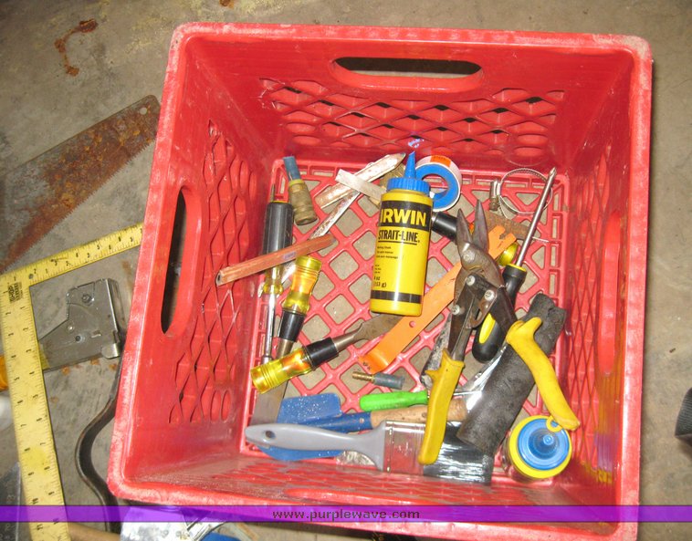 image for item 8976 Assorted hand tools and a Black and Decker Workmate