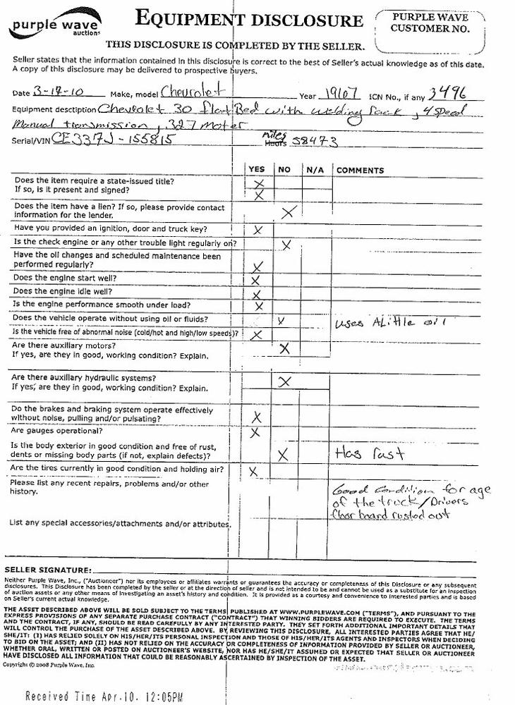 image for item 3496 1967 Chevrolet C 30