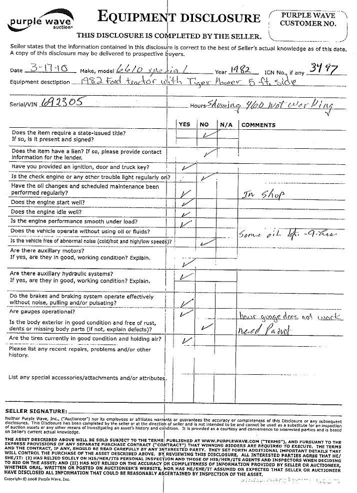 image for item 3497 1982 Ford 6610 Special tractor