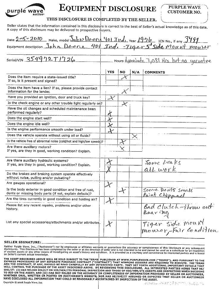 image for item 3499 1976 John Deere W-8 tractor