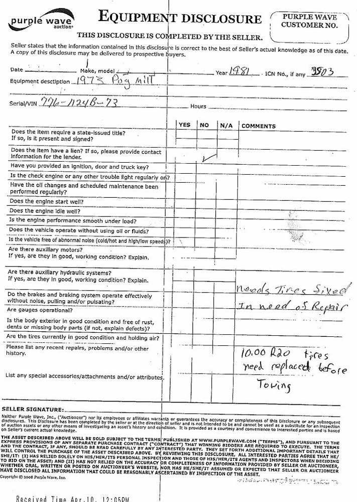 image for item 3503 1981 pug mill