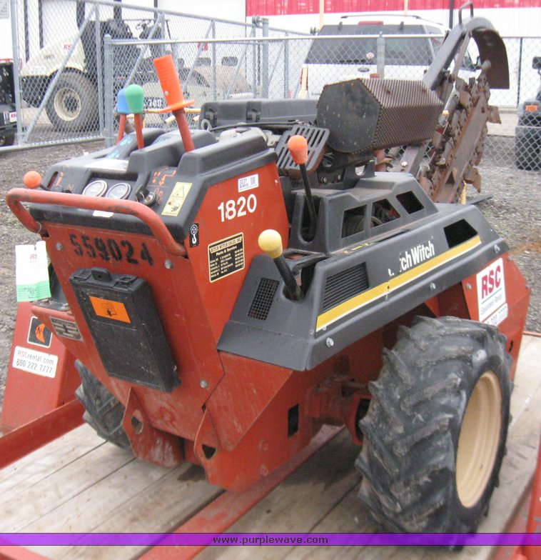 image for item 3031 2005 Ditch Witch 1820HE walk-behind trencher