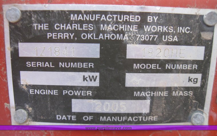 image for item 3031 2005 Ditch Witch 1820HE walk-behind trencher